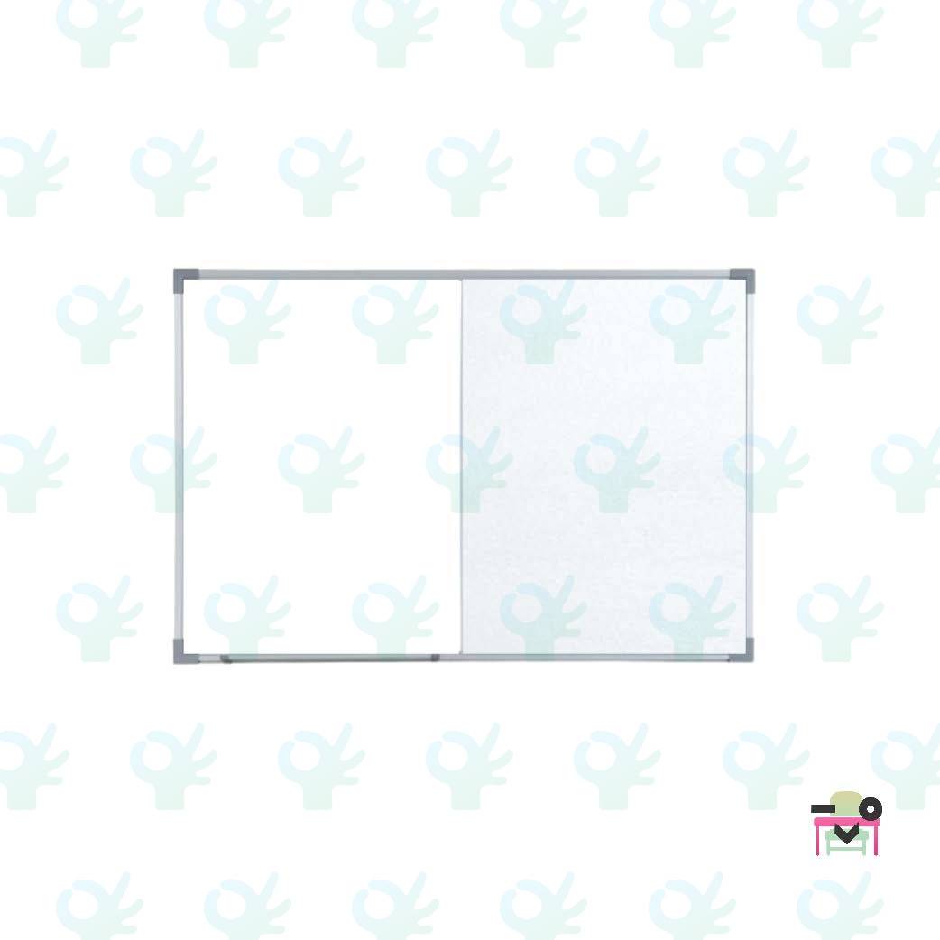 Ofiskita Aluminium Frame Dual Board Whiteboard And Notice Board Soft